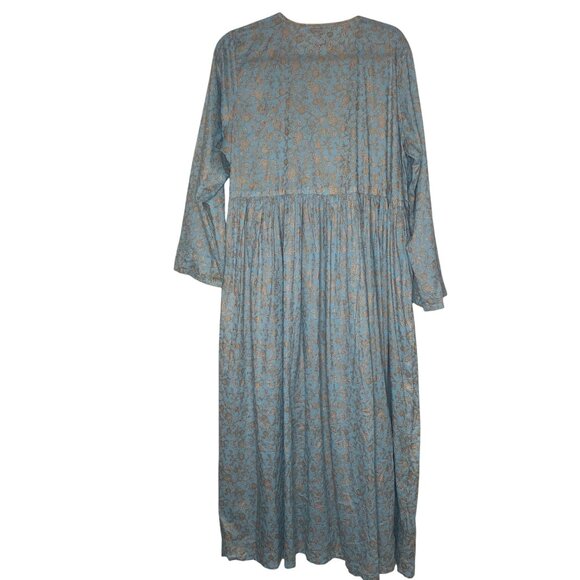 Vintage-Inspired Floral Long Dress By Generation Basic Size 16 Button Front & Go - Picture 7 of 12